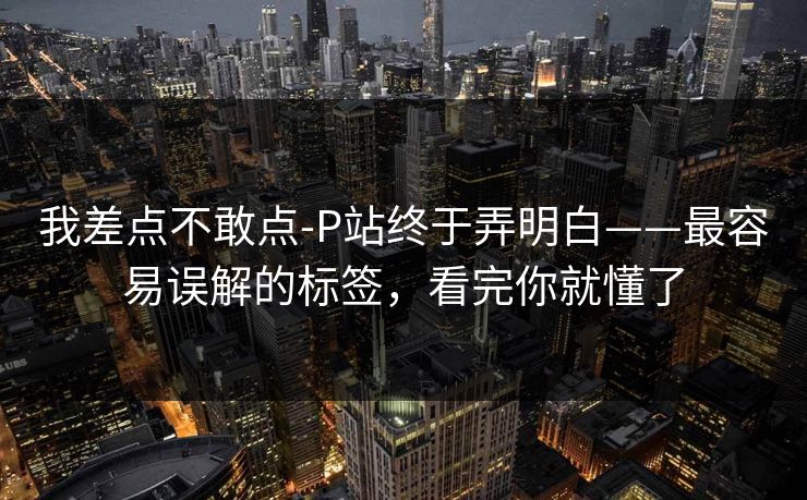 我差点不敢点-P站终于弄明白——最容易误解的标签，看完你就懂了
