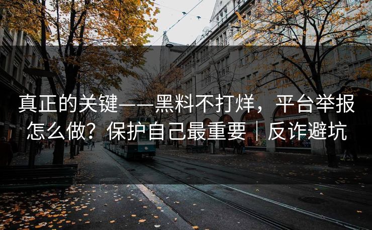 真正的关键——黑料不打烊,平台举报怎么做?保护自己最重要|反诈避坑 真正的关键——黑料不打烊,平台举报怎么做?保护自己最重要|反诈避坑